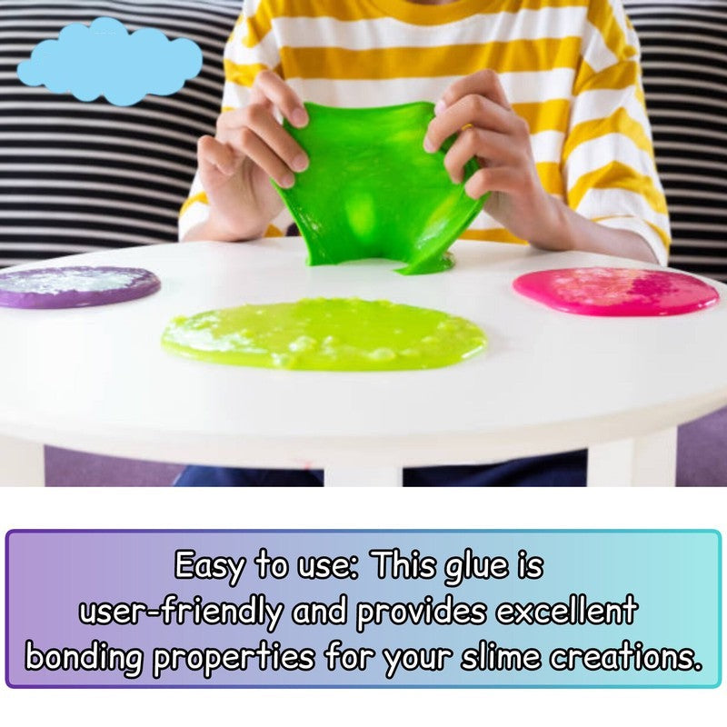 Premium PVA Slime and Craft glue Pack of 3 (Green, Blue, Pink [100ml each] )