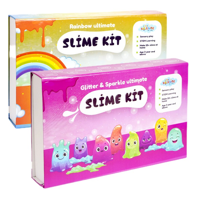 77 Pieces Ultimate DIY Slime Making Kit ( Glitter and Sparkle, and Rainbow Slime kit - Make 45+ Slime) Combo Pack of 2