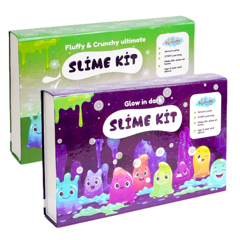 78 Pieces Ultimate Slime Making Kit ( Fluffy and Crunchy, Glow-In-Dark Slime Kit - Make 45+ Slime) Combo Pack of 2