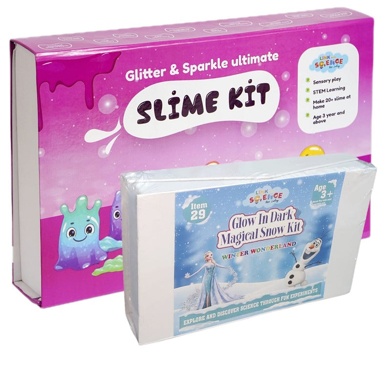 68 Pieces DIY Ultimate Combo of Snow and Slime Kit Pack of (5-12 Years)