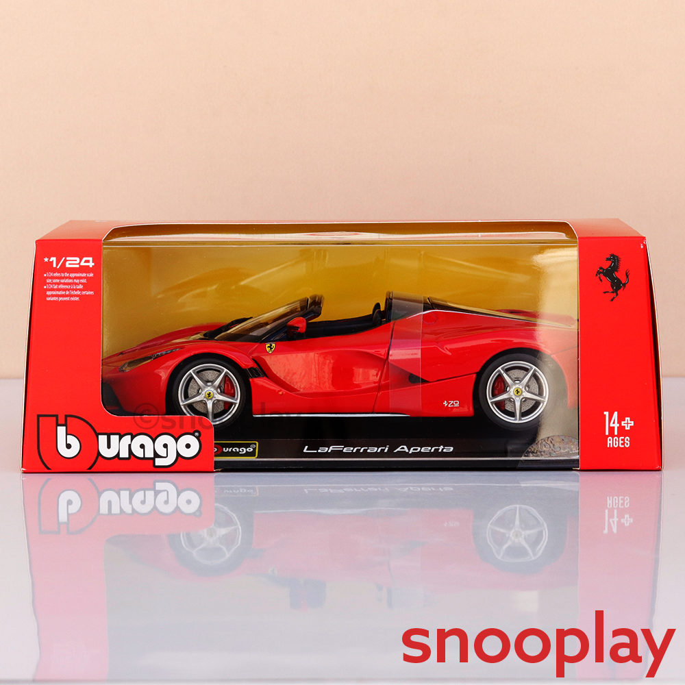 Bburago Original LaFerrari Aperta Licensed Diecast Car | 1:24 Scale (14 Years till Grown Ups)