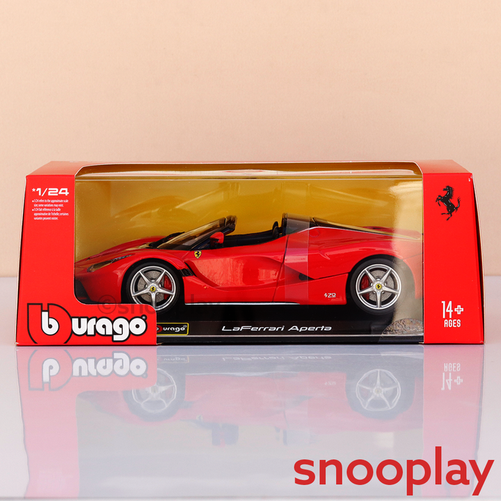 Bburago Original LaFerrari Aperta Licensed Diecast Car | 1:24 Scale (14 Years till Grown Ups)