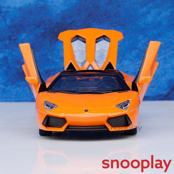 Metal Speed Zone Original Lamborghini Aventador Roaster Licensed Diecast Car with Openable Parts | 1:24 Scale (14 Years till Grown Ups)