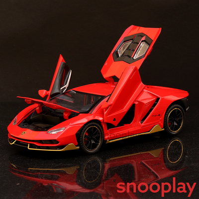 Diecast Resembling Lamborghini LP770 (1:24 Scale) Pull Back Car with Light and Sound