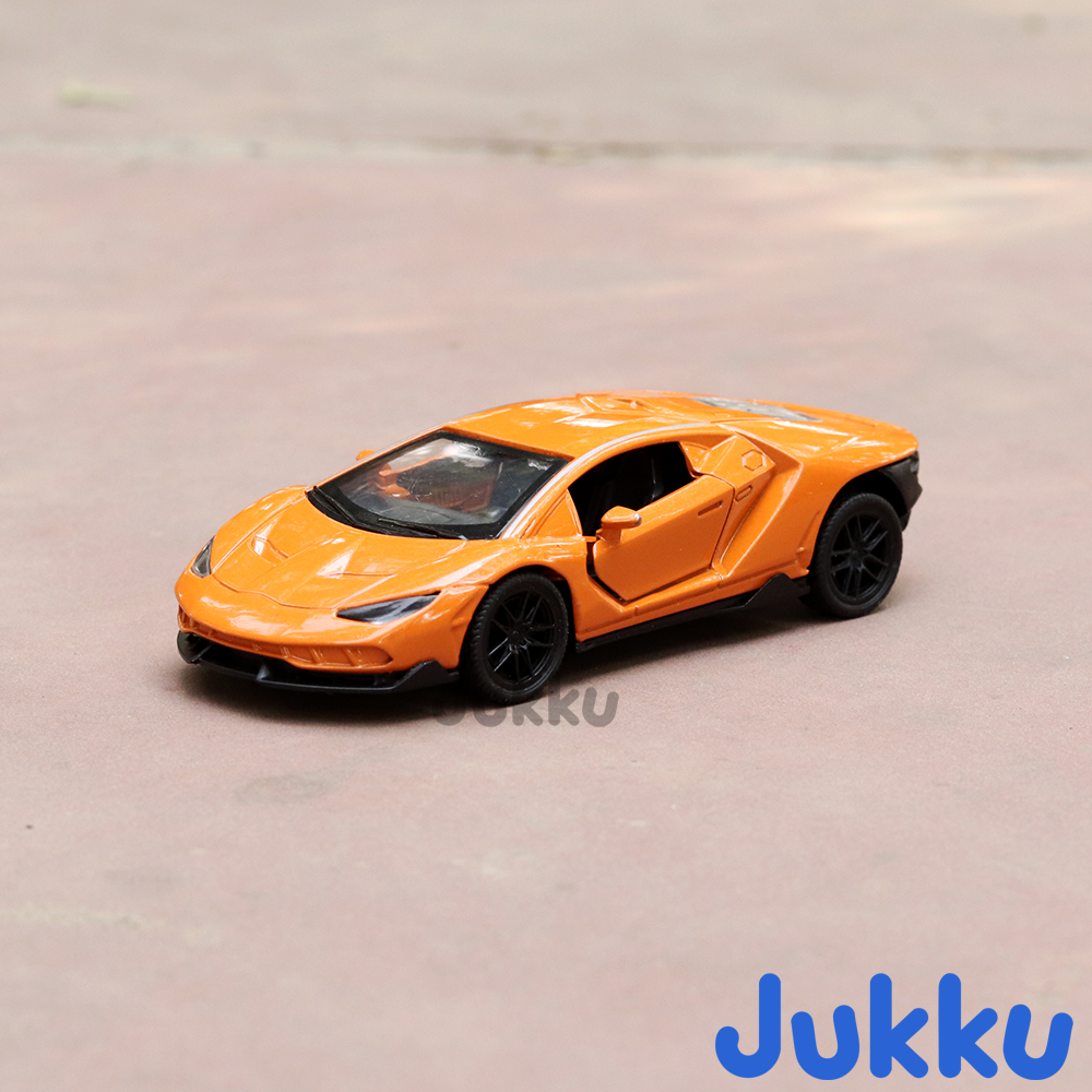 Jukku Resembling Lamborghini Aventador Diecast Car - Pullback, Openable Doors & Bonnet | 1:36 Scale (3 Years till Grown Ups)
