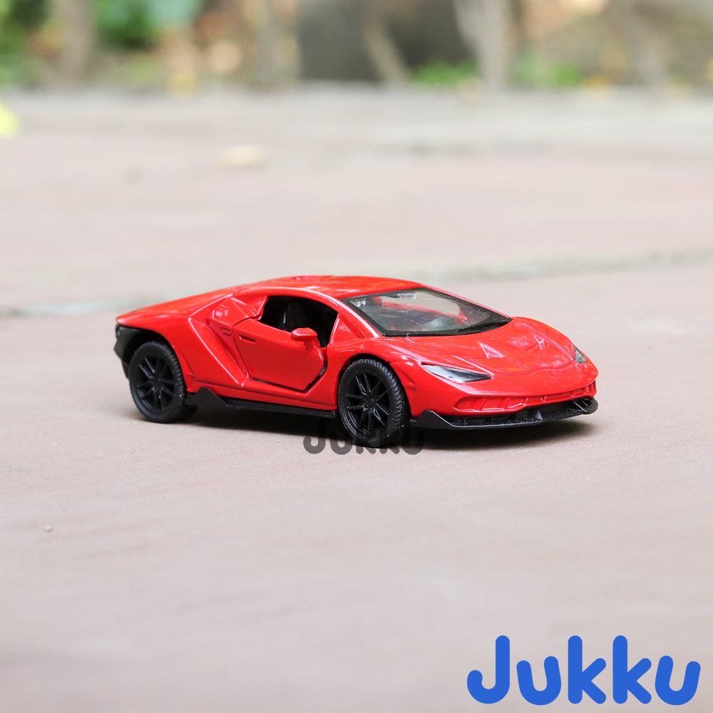 Jukku Resembling Lamborghini Aventador Diecast Car - Pullback, Openable Doors & Bonnet | 1:36 Scale (3 Years till Grown Ups)