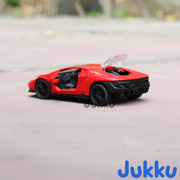 Jukku Resembling Lamborghini Aventador Diecast Car - Pullback, Openable Doors & Bonnet | 1:36 Scale (3 Years till Grown Ups)