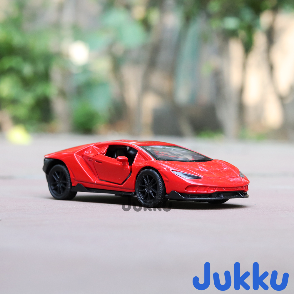 Jukku Resembling Lamborghini Aventador Diecast Car - Pullback, Openable Doors & Bonnet | 1:36 Scale (3 Years till Grown Ups)