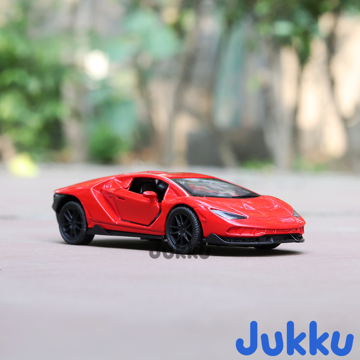 Jukku Resembling Lamborghini Aventador Diecast Car - Pullback, Openable Doors & Bonnet | 1:36 Scale (3 Years till Grown Ups)