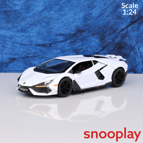 Big Fun Toys Resembling Lamborghini Revuelto Diecast Car - Pull Back, Openable Parts, Sound & Light | 1:24 Scale (3 Years till Grown Ups)