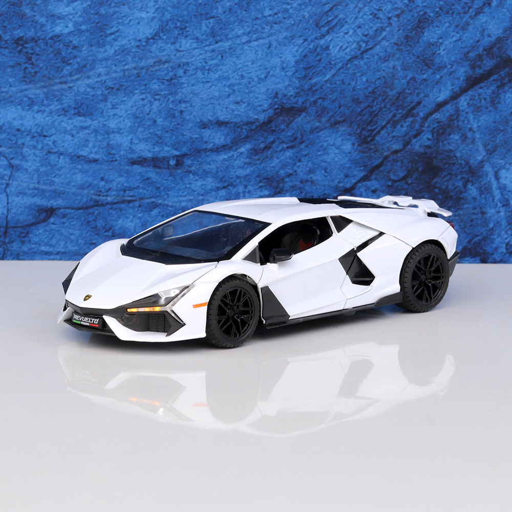 Big Fun Toys Resembling Lamborghini Revuelto Diecast Car - Pull Back, Openable Parts, Sound & Light | 1:24 Scale (3 Years till Grown Ups)