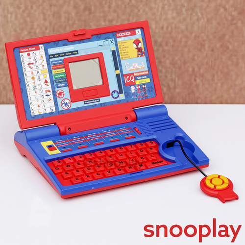 Educational Toy Laptop with Mouse | 20 Learning Activities | Licensed Marvel Toy (3-6 Years)