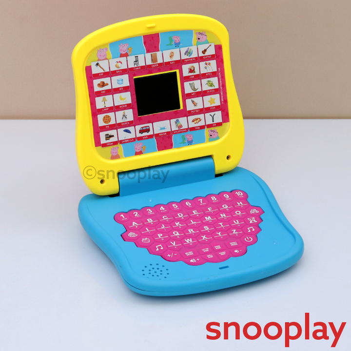 Kriiddaank Original Peppa Pig Educational Laptop Toy - LED Display, Numeric & Alphabet Learning (2-4 Years)