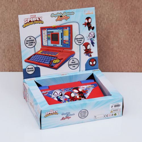 Educational Toy Laptop with Mouse | 20 Learning Activities | Licensed Marvel Toy (3-6 Years)