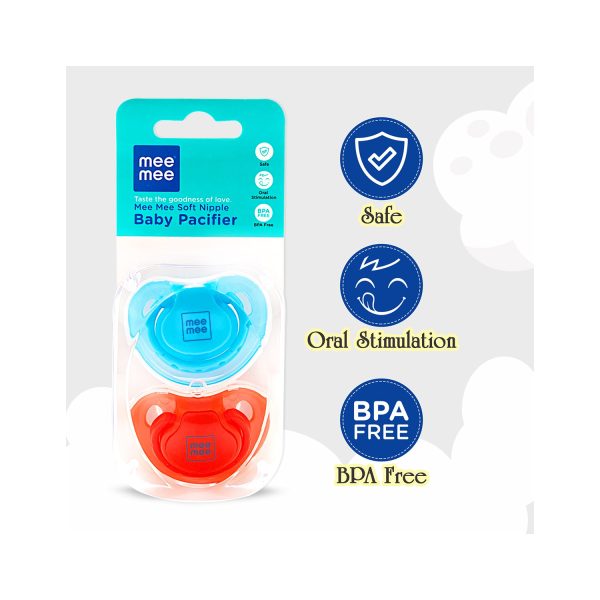 Mee Mee Pack of 2 Baby Pacifier - Soft Nipple