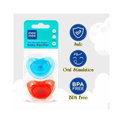 Mee Mee Pack of 2 Baby Pacifier - Soft Nipple