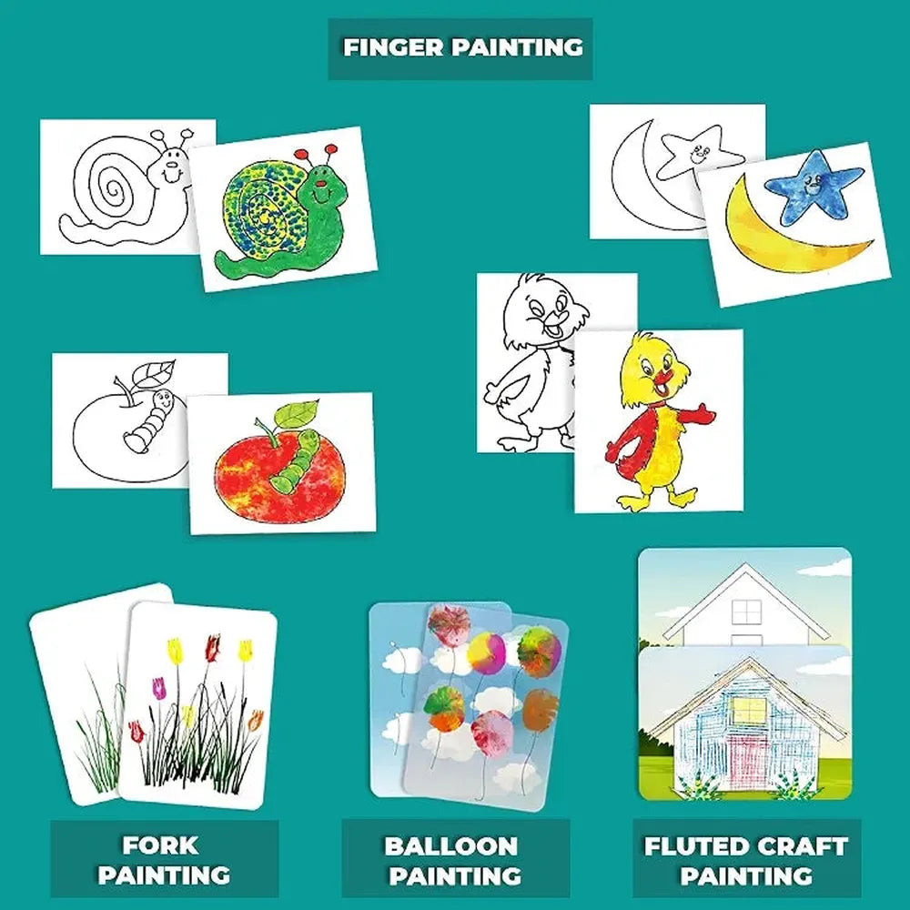 Toykraft My Little Picasso The Painting Maestro - 4-in-1 Finger Painting Activity, Child-Safe, Washable & Non-Toxic