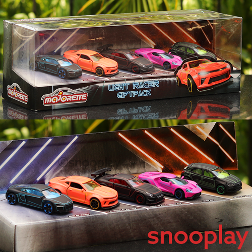 Set of 5 Licensed Majorette Diecast Cars -  Ford GT, GT-R Nismo GT3, Renault Megane R.S., Chevrolet Camaro, Audi R8 Coupe (7 Years till Grown Ups)
