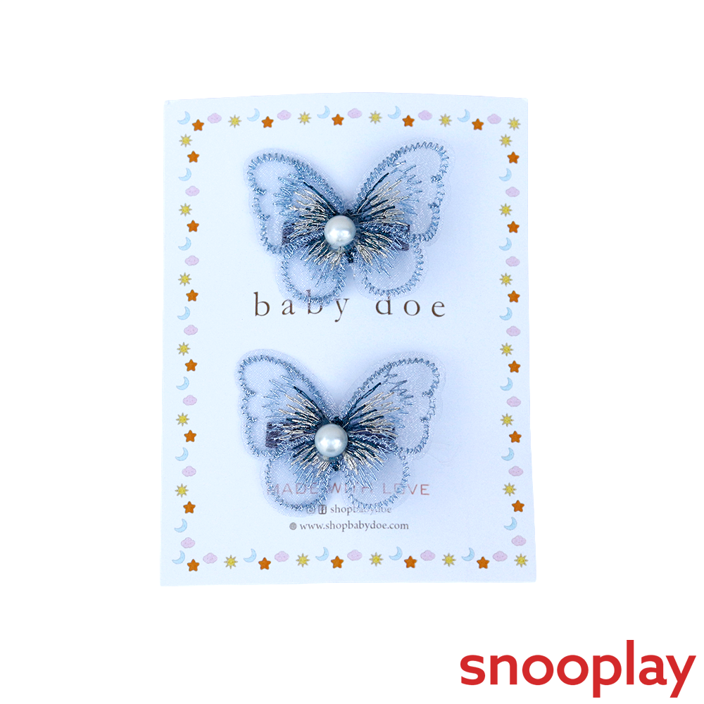 Baby Doe Net Butterfly Hair Clips | Net Fabric