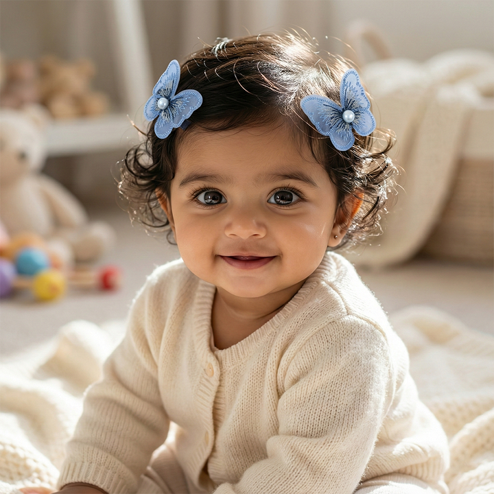 Baby Doe Net Butterfly Hair Clips | Net Fabric