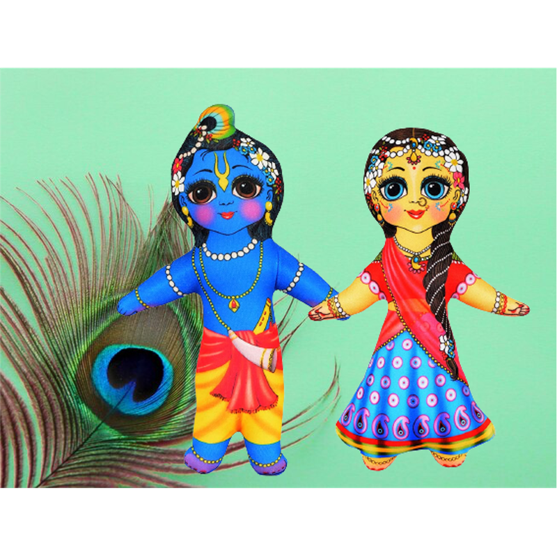 Lord Krishna and Goddess Radha Plush Doll (6 Months - 7 Years)