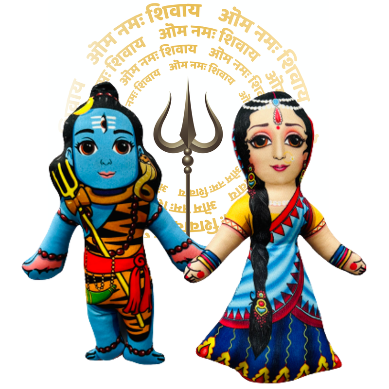 Lord Shiva and Goddess Parvati Plush Dolls