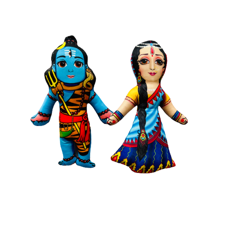 Lord Shiva and Goddess Parvati Plush Dolls (6 Months - 7 Years)