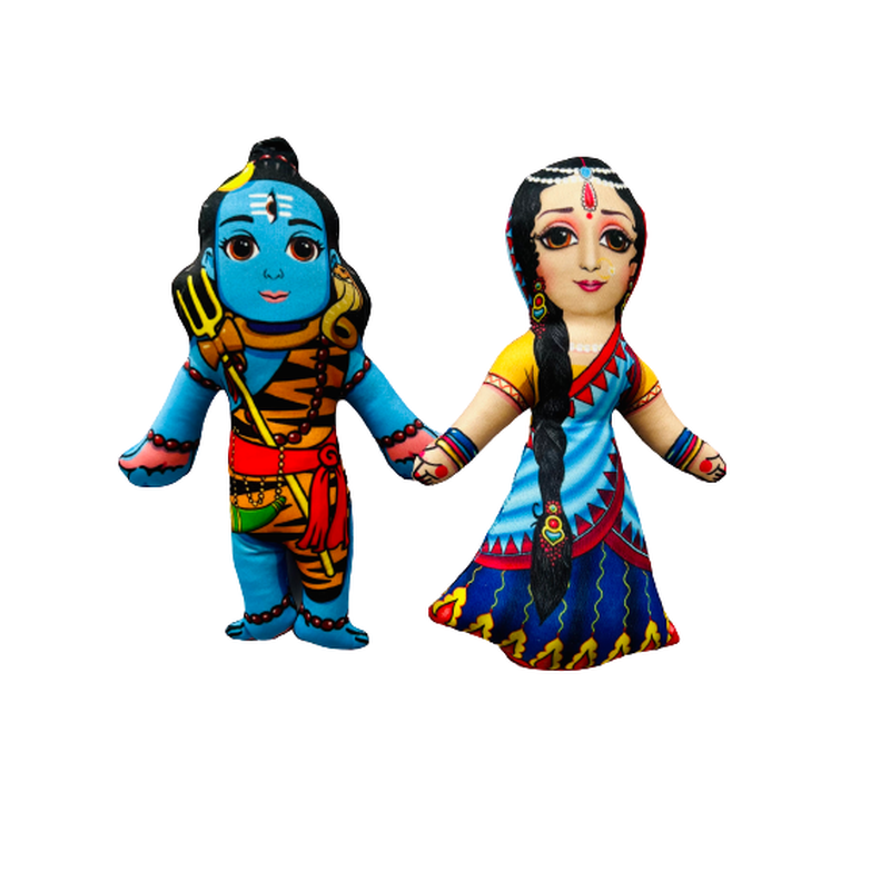 Lord Shiva and Goddess Parvati Plush Dolls