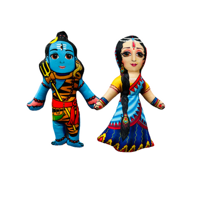 Lord Shiva and Goddess Parvati Plush Dolls