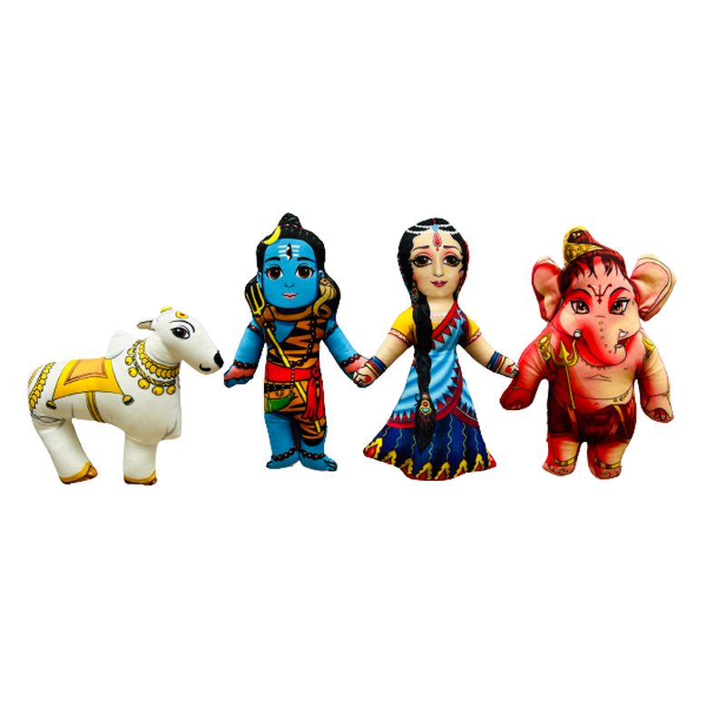 Lord Shiva and Goddess Parvati Plush Dolls (6 Months - 7 Years)