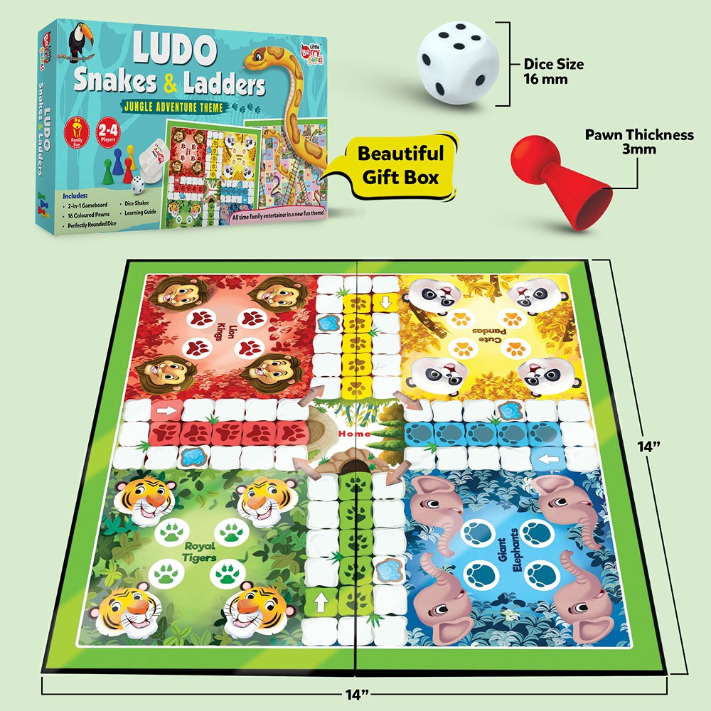 2 in 1 Ludo and Snakes & Ladders Board Game Set