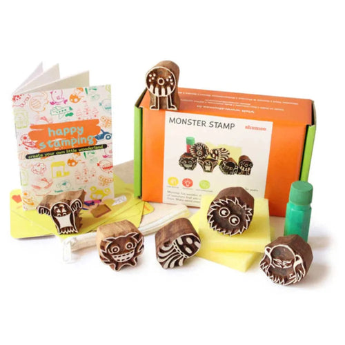 Shumee Monster Theme 6 Wooden Stamps Set (3-8 Years)