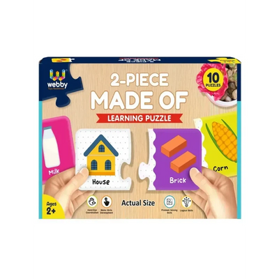 Made of 2 Pieces Learning Pack Jigsaw Puzzle, Montessori Early Educational Pre School Puzzle Toys for 2+ Years Kid