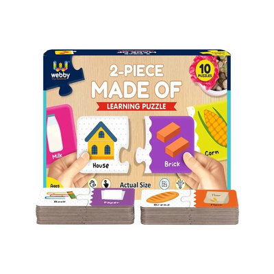 Made of 2 Pieces Learning Pack Jigsaw Puzzle, Montessori Early Educational Pre School Puzzle Toys for 2+ Years Kid