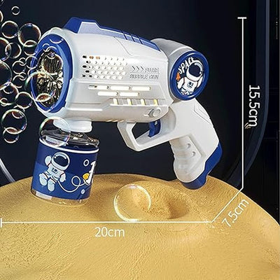 Astronaut Automatic Light Up Electric Bubble Blaster (Blue)