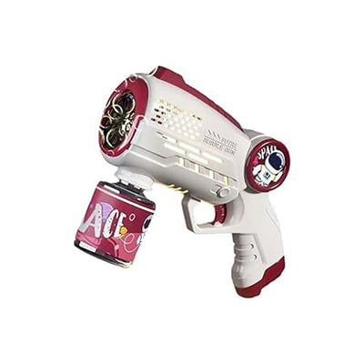 Astronaut Automatic Light Up Electric Bubble Blaster |Red|