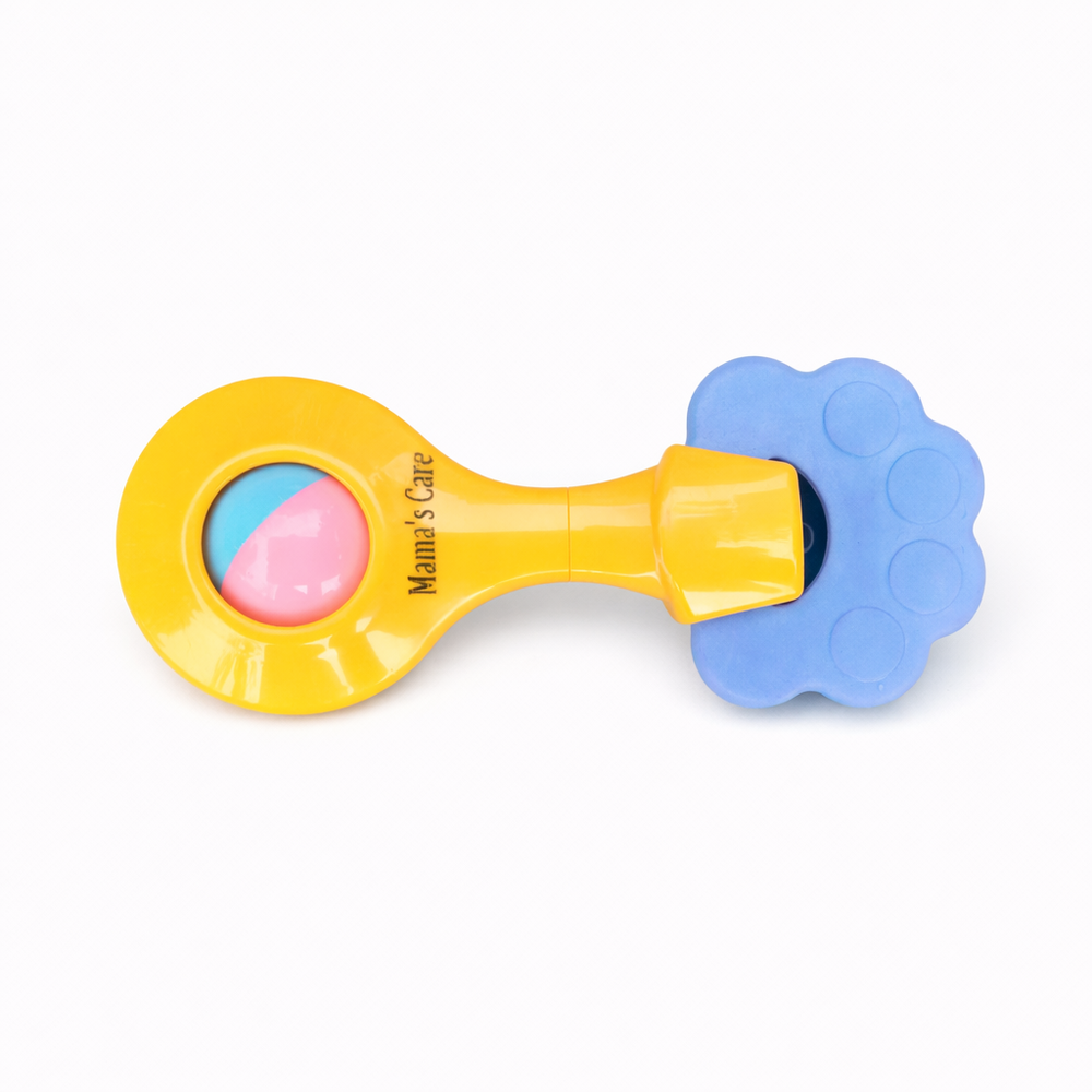 Mama's Care Funday 11 Pieces Gift Set - Pack of 10+1 Teether Cum Rattle | Dark Peach