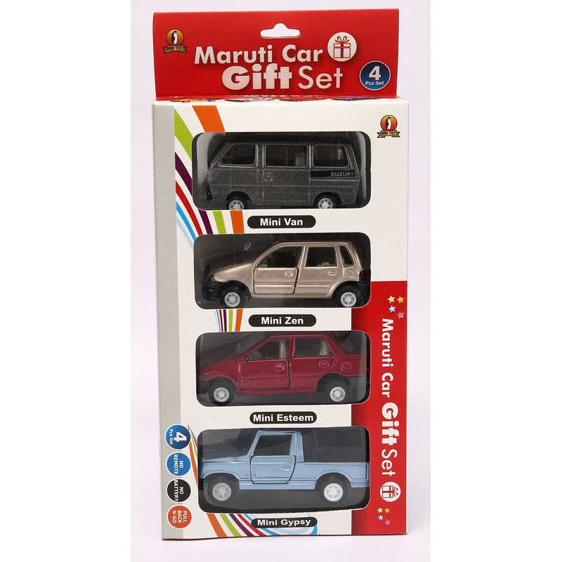 Maruti Car Gift Set Pull Back 4 Piece Die Cast Car Play Set - Assorted Coloured Packs