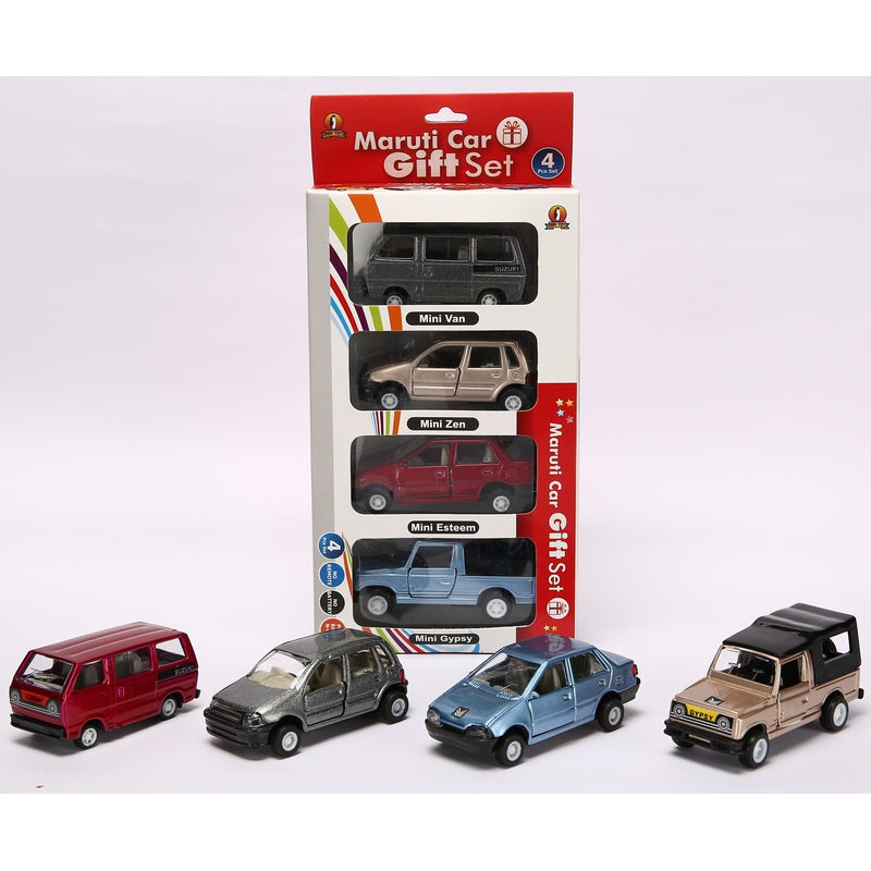 Maruti Car Gift Set Pull Back 4 Piece Die Cast Car Play Set - Assorted Coloured Packs