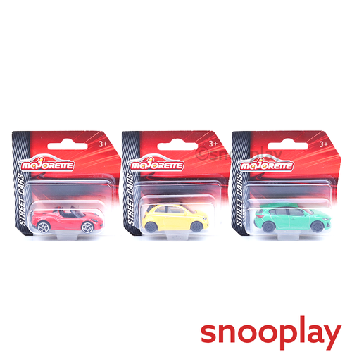Majorette Set of 3 Licensed Diecast Cars [MJ-48] - Ford Focus ST, Alpha Romeo 4C Spider, Fiat 500 Icon