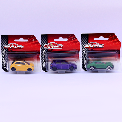 Majorette Set of 3 Licensed Diecast Cars [MJ-60] - Audi A1 Sportback, Fiat 500 Icon, Chevrolet Camaro