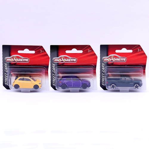Majorette Set of 3 Licensed Diecast Cars [MJ-61] - Fiat 500 Icon, Chevrolet Silverado, Audi A1 Sportback
