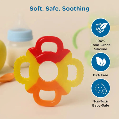 Mee Mee Multi Textured Silicone Teether - Flower Shape | MM-1470-1
