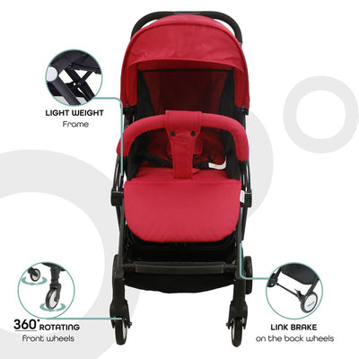 Moon Travel Lite Baby Stroller (Red)