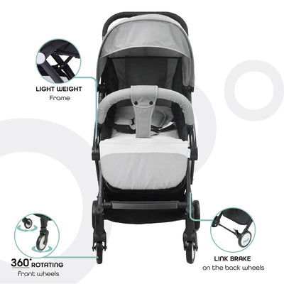 Moon Travel Lite Baby Stroller (Lite Grey)