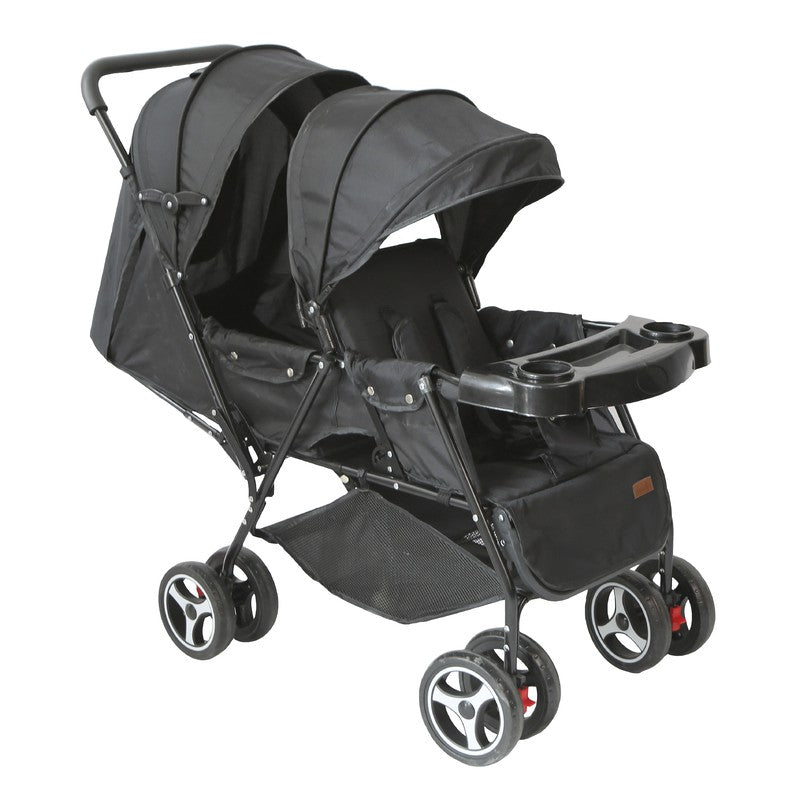 Moon Magnum Double Stroller For Babies (Black)