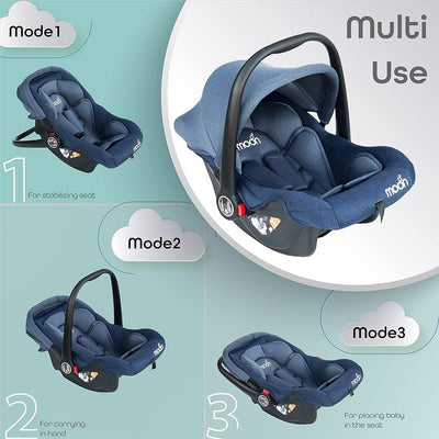MOON Bibo Baby Carrier Cum Car Seat (Blue) - COD Not Available