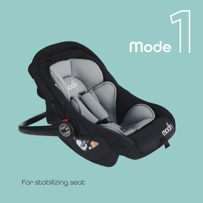 MOON Bibo Baby Carrier Cum Car Seat (Black) - COD Not Available