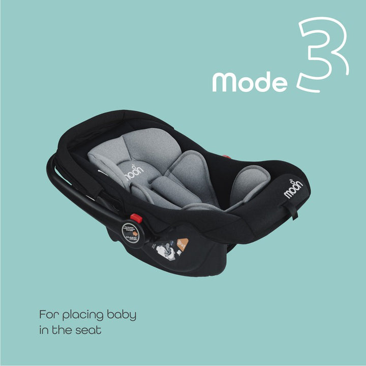 MOON Bibo Baby Carrier Cum Car Seat (Black) - COD Not Available