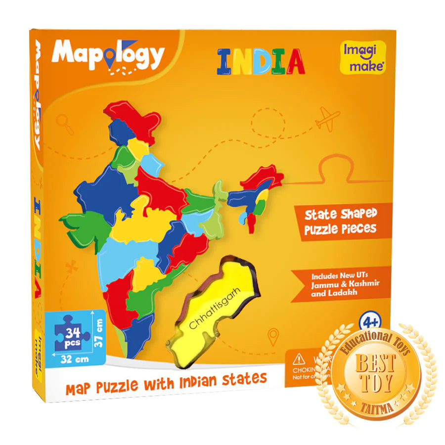 Mapology Combo: India & World Map Puzzle and Solar System Mobile - DIY Hanging Craft Kit